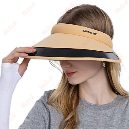 yellow both men and women visor hat